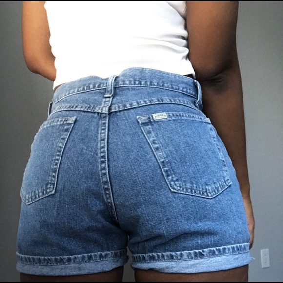 High Waist Denim Riders Shorts - Picture 2 of 4